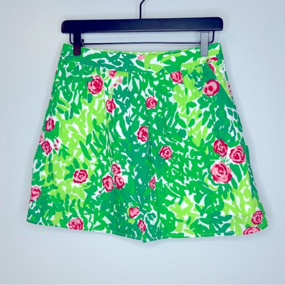 Lilly‎ Pulitzer Whitley Floral Green and Pink Skirt Size 2
